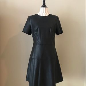 Catherine Maladrino Black Faux Leather Dress 12